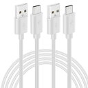 PATIKIL23FTユーエスビータープCパワーエクステンションケーブル2パックユーエスビーTOユーエスビーC3Aファストチャージャーロング充電コードセキュリティカメラ電話ビデオレコード電子機…(2)