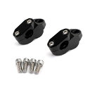 Bruce&Shark(ブルース・サメ)オートバイATVバイククワッド用7/8インチハンドルバーライザービレットブラック