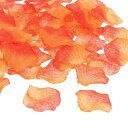 PATIKIL人工バラ花びら2000個フェイクフラワーシルク花びら装飾用品記念日結婚式パーティーイベント装飾用グラデーションオレンジ
