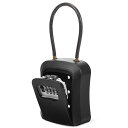EXCEARTセキュリティキーボックスキーボックス鍵ボックス壁掛け鍵収納ダイヤル式キー収納防犯ブラック1個入