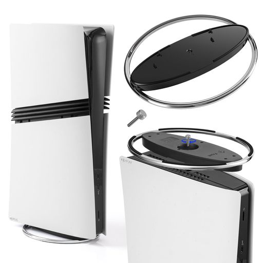 L’QECTEDPS5/PS5Slim/PS5Pro縦置きスタンド転倒防止地震対策傷付き防止放熱改善プレステ5縦置きスタンドPS5周辺機器(ps5本体全機種対応)