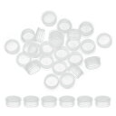 PATIKIL塩と胡椒シェーカーストッパー18MM/0.71”25個プラスチック製塩シェーカープラグ交換可能な再利用可能なクリアラウンドエンドキャップポットボト...