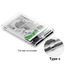 USB - C TYPE - C TO 2.5インチSATA SSD HDD外付けエンクロージャ透明FOR LAPTOP & PC(2)
