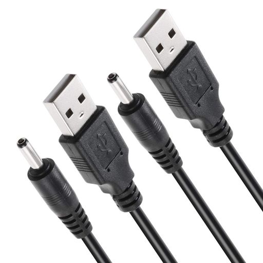 USB 充電ケーブル DCプラグ 直角/外径:4.0Φ/ 内径:1.7Φ 【50CM 100cm 2本セット】 5V/3A対応 急速充電 USB(A) TO DCジャック 電源コード PANASONIC カーナビゴリラ GORILLA CN-GP720VD