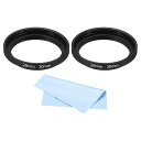 PATIKIL28MM-30MMメタルステップアップリングとクリーニングクロス2個セットカメラレンズフィルターアダプターリングアルミニウム製フィルターアダプターリングカメラレンズフード用ブラ…
