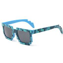 トレンディなサングラス小型サングラスモザイクメンズ女性のピクセルメガネノベルティギフト 709 (LENSES COLOR : BLUE SIZE : ONE ...