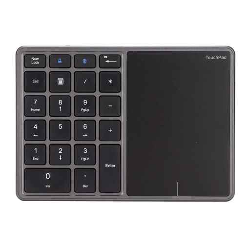 タッチパッド付き2.4Gワイヤレステンキー、22キーポータブルBLUETOOTHテンキー、財務会計USBC充電式テンキー(アイアングレイ) タッチパッド付き2.4Gワイヤレステンキー、22キーポータブルBLUETOOTHテンキー、財務会計USBC充電式テンキー(アイアングレイ)