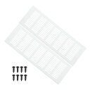 PATIKIL12x4”ドアエアベントカバー2個重いアルミグリル換気カバー取り付け用ネジ付きキャビネットワードローブドア用シルバー