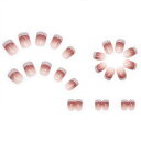 YUBX フレンチ ネイルピース セット 短い 方形の半透明 グラデーション ピンク 裸色 貼るだけ簡単 繰り返し使える 女性 可愛い人気 おしゃれな 上級