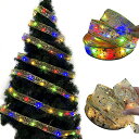 クリスマスイルミネーションライト電池式LhyxuukChristmasRibbonLightsクリスマスリボン5M50LED/10M100LEDオーナメントクリスマスツリー飾り雰囲気ロマンチックプレゼントクリスマス
