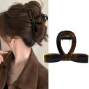Fuyunohiヘアクリップリボンバンズクリップ髪留めクリップ小さめ8cm髪クリップべっ甲しっかりとまるヘアアクセサリー大人おしゃれ蝶バレッタ可愛いhaircl...