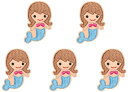 ワッペン人魚姫アイロン接着アップリケ刺繍パッチ子供子ども女の子かわいい刺绣徽章刺しゅうパッチ補修ワッペンDIY装飾衣類飾りアクセサリー手作り手芸用...
