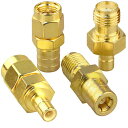 4PCS SMAからSMB DABラジオアンテナ同軸アダプタ、SMAからSMB同軸コネクタキット、SMAオス/メスからSMBオス/メス同軸アダプタ、DABカーア...