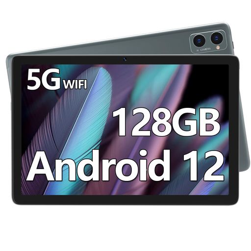 QUKENK 2024 ANDROID 12 2IN1 WIFIタブレット、8コアCPU、10.1インチタブレット、RAM4GB+ROM128GB+1TB拡張可能タブレット、2.4G/5GHZ WIFIモデル