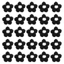 PATIKILクロシェ花50個アップリケ花クラフト用縫製クロシェ花アップリケ装飾DIYヘアクローズパーティークラフトデコレーション黒/ホワイト