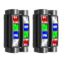 BETOPPERムービングライト8x3WRGBWLEDステージライトDMX5127/13CHdiscolightforparty音声連動イベント舞台/演出/結婚式/パーティー/カラオケ/クラブ用(2個セット)