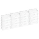 PATIKIL8.5x5.5x2.5”クリア収納ボックス(ヒンジ付き)20個セットビーズ宝石小物アートクラフトプロジェクト用プラスチック製スタック可能な長方形オーガナイザーコンテナ