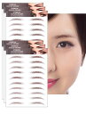 HIYE 眉毛シール 60ペア 貼る眉毛 消えない 自然 6D眉毛シール 時短 左右対称 眉ティント 男女兼用 簡単 眉毛転写シール レディース メンズ 眉付け 素敵 美容ツール 人気 眉毛 形 医療用 眉ステッカー (BROWN-06)(4)