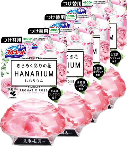 液体ブルーレットおくだけ きらめく彩りの花 はなリウム トイレタンク芳香洗浄剤 アロマティックローズの香り 詰め替え用 70ML×4個 まとめ買い 液体ブルーレットおくだけ きらめく彩りの花 はなリウム トイレタンク芳香洗浄剤 アロマティックローズの香り 詰め替え用 70ML×4個 まとめ買い