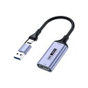 YFFSFDCHDMIキャプチャーボードビデオキャプチャーUSB&TypeC2in1USB3.01080P/4K@60HzHDMIゲームキャプチャービデオキャプチャカードゲーム実況生配信画面共有録画ライブ会議に適用(2)