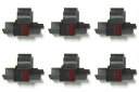 (6パック)COMPUMATIC互換/交換用電卓インクローラーブラック/レッドIR-40TカシオHR-300RCHR-200RCHR-170RCHR-150RC...