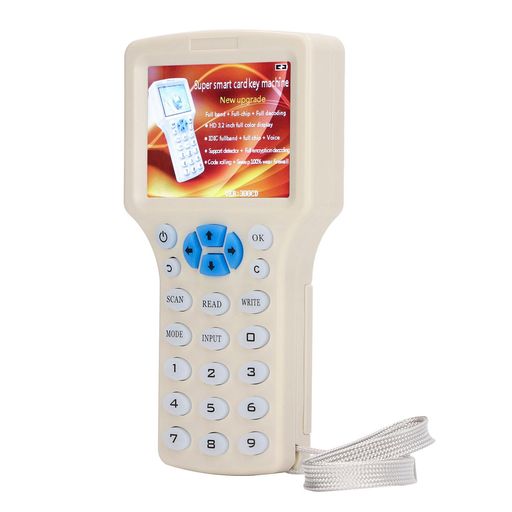NFCカードコピー ICカードリーダー IDキーライター 10周波2.8INディスプレイ 125KHZ 250KHZ対応 簡単操作 USBインターフェース搭載 NFCカードコピー ICカードリーダー IDキーライター 10周波2.8INディスプレイ 125KHZ 250KHZ対応 簡単操作 USBインターフェース搭載
