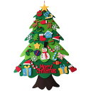 クリスマスツリーフェルクリスマスツリーフェルトDIYフエルトクリスマスツリー壁掛けクリスマスツリークリスマスオーナメント壁掛けクリスマス飾りおもちゃインテリアクリスマス飾33…