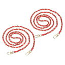 PATIKILレザーパースハンドルストラップ2個セット55”パースチェーンストラップ交換用DIYフラットチェーンストラップハンドバッグクロスボディショルダーバッグ用メタルバックル付きレ…