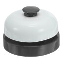 PATIKILデスクコールベル直径6.4CMディナーデスクのフロントベルサービス用金属防錆構造ホテルレストラン受付エリア倉庫用黒/ホワイト