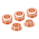 PATIKIL7mm(2/7インチ)真鍮製ホールアイレット4個アーク表面自己裏打ちグロメット靴衣類クラフトバッグレザークラフト用レッドカッパー
