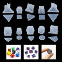 DIYBRAVO シリコンモールド サイコロ形 多面体 ダイス 10種類 10セット 数字 ナンバー DIY エポキシ樹脂 UVレジン 卓上ゲーム 麻雀 益智 ...