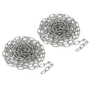 PATIKIL3.28FTx1/3”x0.08”ステンレスリンクチェーン304ステンレススチールメタルチェーン小リンク証明コイルチェーン軽負荷ユーティリティチェ...