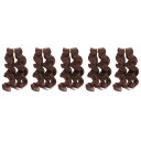 PATIKIL15CMドール用ウィッグ5個セット高温シルク製カーリーウィッグドール用ヘアメイキングキットDIYハンドメイド用アクセサリーレッド茶色