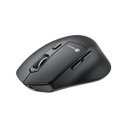 iCleverワイヤレスマウス無線マウスBluetooth5.02.4Ghz(レシーバー付属)JigglerデュアルモードType-C充電式戻る/進むボタン軽量左右クリック静音7ボタン4階段DPI切替高精度