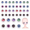 PH PANDAHALL ドール目 80個セット 人形目 10MM 8色 ドールメイキング アニメキャラクター 目 星の瞳 アクリル ぬいぐるみ目 ハンドメイド 粘土細工 クラフト 手芸パーツ 手作り 材料