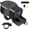 OBESTバイクUSB電源QC4.0急速充電伸縮コード付きバイクusb電圧バイク電圧計usbバイクusb電源防水バイク専用USBスマホ充電USBポート電圧表示独立ON/OFFスイッチ搭載過圧保護スマホ