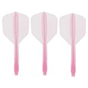 PATIKIL 統合ダーツシャフトとフライト 3個セット 2BA耐久プラスチックダーツフライト交換用アクセサリー ピンク