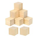 PATIKIL35MM木製ブロック天然木半製品未完成創意30個入り立方体ブロックDIY着色工芸芸術プロジェクト制作向け