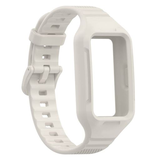 [SOOYEEH]ファーウェイ用Band8用交換バンドHUAWEI用Band9用一体型バンド保護ケース交換ベルト一体型ベルトカバーシリコン製柔らかい付け替え簡単通気性あり(グレー)