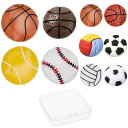 SUNNYCLUE20個10種野球カボションスポーツカボションレジンカボションバスケットボールカボションサッカーデコパーツバレーボールデコ野球樹脂製デコパーツフットボールチャームレジン…