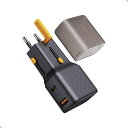 VOLTME海外変換プラグ全世界対応35W2USBポートコンセントマルチ変換プラグ海外旅行用充電器USB-C&USB-Aポート付きA/O/BF/Cタイプ電源変換アダプター(3)