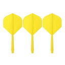 PATIKIL一体型ダーツシャフトとフライト3個2BA軽量プラスチックダーツフライトアクセサリー標準形状イエロー