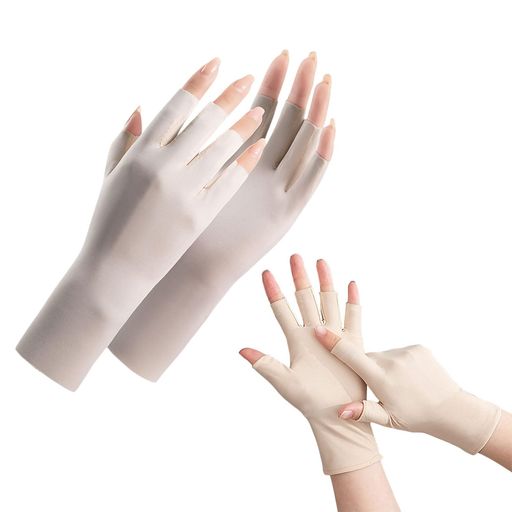 【日焼け止め手袋】レディース夏用UVカット手袋が登場!スタイリッシュで実用的な手袋は紫外線から手を保護できます。夏に大人気になっております。 【素材】UVカット手袋は高品質のアイスシルクとナイロン素材で作られており、吸汗性や通気性に優れます...