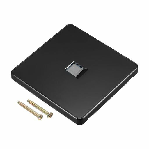 PATIKILイーサネットソケット単一ポートRJ45CAT6壁プレートブラックイーサネットケーブルネットワークソケットボックス用