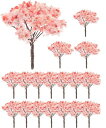 siawadeky20本セット桜樹木ジオラマ桜の木鉄道模型ミニチュア桜シミュレーションツリーミニフェイクツリー庭のアクセサリー桜の人工木ミニチュア街路樹建築モデ...