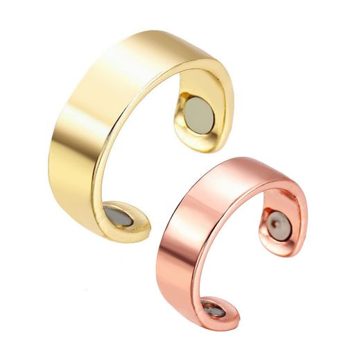 [KESAEKI] 指輪 メンズ 磁気リング メンズ指輪 人気 アクセサリー フリーサイズ 指輪 レディース いびき対策 マグネットリング 調節可能 2個セット 連リング 男女兼用 いびき軽減 ゴールド ピ…