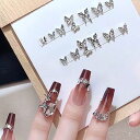 ネイルパーツネイルアート3D蝶デコパーツキラキラ大きめ50個セットDIY手芸用