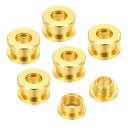 PATIKIL5mm(1/5インチ)ソリッド真鍮ホールアイレット6個フラット自己裏打ちグロメットとワッシャー靴衣類クラフトバッグレザークラフト用金色