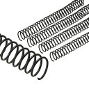 PATIKIL20mm(3/4”)プラスチックスパイラルバインディングコイル20個のバインディングスパイラル170枚収容3:1ピッチバインディングスパイラル黒