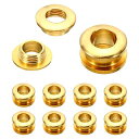 PATIKIL7mm(2/7”)ソリッド真鍮製ホールアイレットレザークラフト用ワッシャー付き円弧表面セルフバッキンググロメット10個真鍮トーン